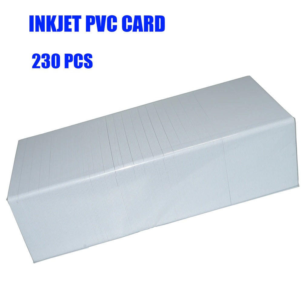 230PCs Blank Plastic PVC Card Inkjet Printable id Card for Epson Canon ...