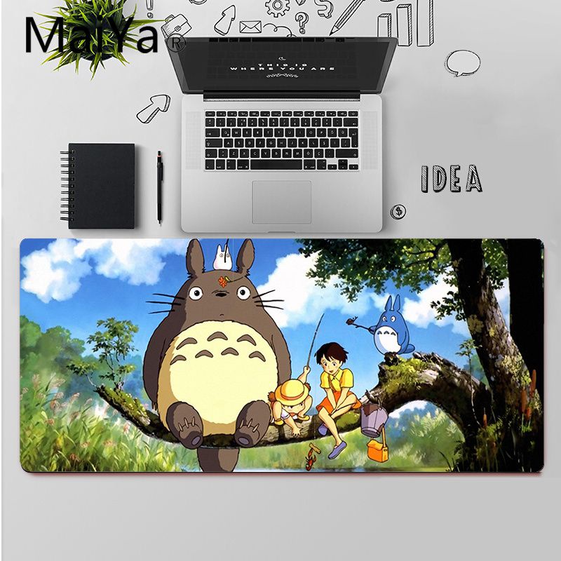 แผ่นรองเมาส์-คีย์บอร์ด-ขนาดใหญ่-ลายการ์ตูนอนิเมะ-my-neighbour-totoro-คุณภาพสูง