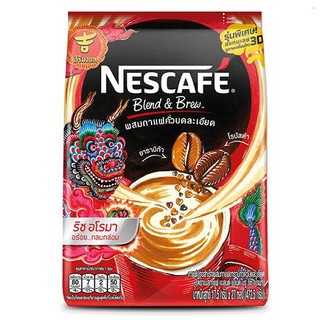 (27 ซอง) Nescafe Blend &amp; Brew Rich Aroma เนสกาแฟ เบลนด์ แอนด์ บรู ริช อโรมา กาแฟปรุงสำเร็จผสมกาแฟอาราบิก้าคั่วบดละเอียด