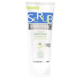 Smooth E White Babyface Scrub โฟมไม่มีฟองจะไม่มีประจุ ไม่ทิ้งสารตกค้างบนใบหน้า