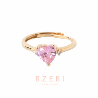 BZEBI แหวน เพชร ผู้หญิง หัวใจ แฟชั่น สแตนเลส แฟชั่นผู้หญิง สไตล์เกาหลี แหวนเพชรแฟชั่น หรูหรา สไตล์เกาหลี สําหรับผู้หญิง 461r