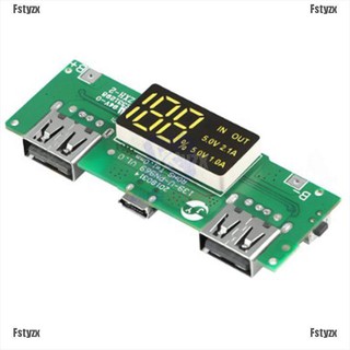 ภาพหน้าปกสินค้าFstyzx พาวเวอร์แบงก์ พาวเวอร์แบงก์ LED USB 5V 2.1A Micro USB อินพุต 18650 ที่เกี่ยวข้อง