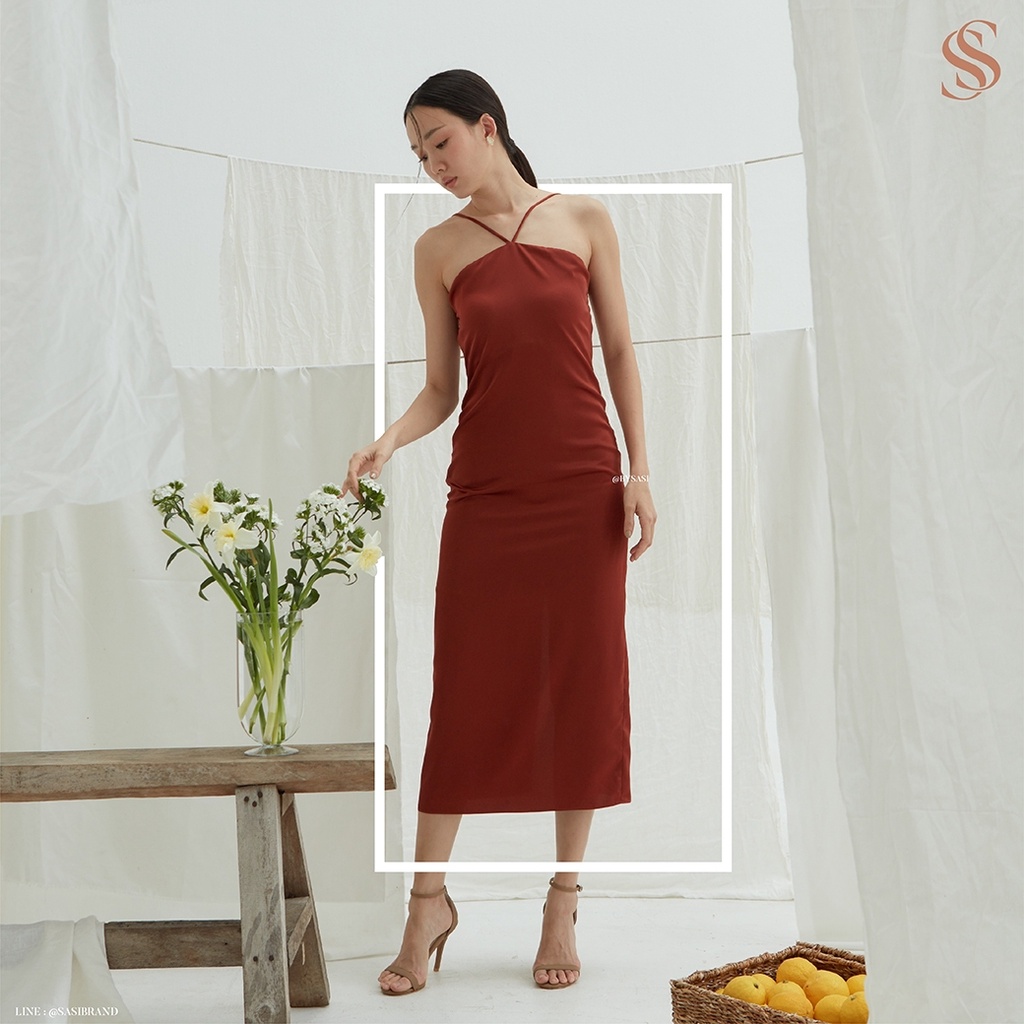 bysasi-เดรสไปงานแต่ง-rosalie-midi-dress-preorder-7-days