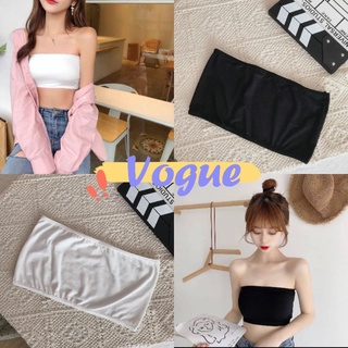 เช็ครีวิวสินค้าVogue🌟พร้อมส่ง🌟เสื้อเกาะอก ผ้านิ่มใส่สบายมากค่ะ (MX-2สี/DW-02) -H