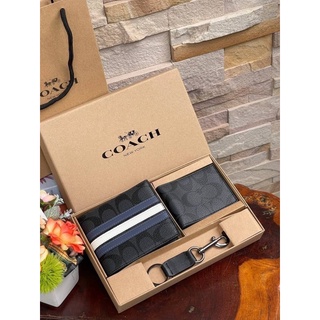 COACH BOXED 3-IN-1 WALLET GIFT SET IN SIGNATURE