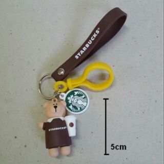 พวงกุญแจหมี สตาร์บัค Starbucks ความสูง 5 ซม