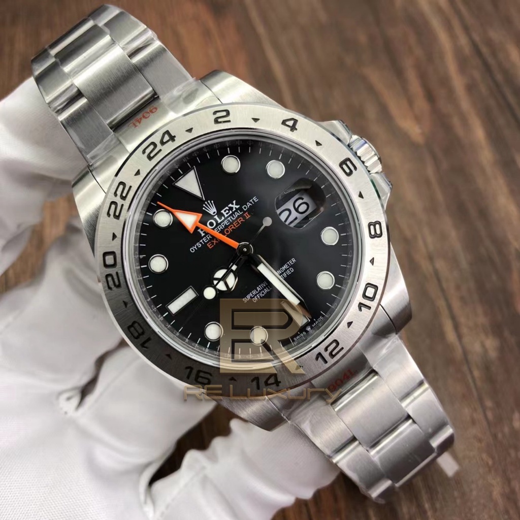 คุณภาพสูง-explorer-ii-หน้าปัดสีดํา-226570-นาฬิกาข้อมืออัตโนมัติ-หรูหรา-สําหรับผู้ชาย