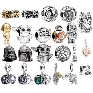 สินค้า Pan Bracelet Charms Jewelry Plated Silver Star Wars Darth Vader Charm Beads Women DIY Jewellery