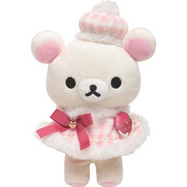 แท้-100-จากญี่ปุ่น-ตุ๊กตา-ซานเอ็กซ์-รีลัคคุมะ-san-x-rilakkuma-paris-strawberry-themes-plush-doll