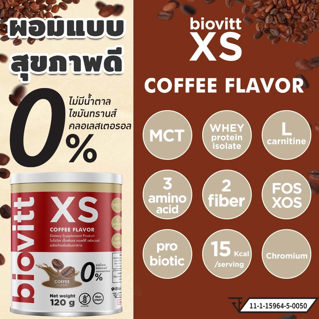 ภาพสินค้าใหม่ Biovitt XS Coffee กาแฟ ลดน้ำหนัก กาแฟผอม กาแฟลดพุง ไม่โย่ ไม่ย้วย ผอมแบบสุขภาพดี อร่อยเข้มข้น จากร้าน perfectlifeshop บน Shopee ภาพที่ 7