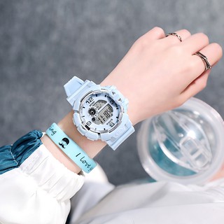 ภาพขนาดย่อของภาพหน้าปกสินค้านาฬิกาข้อมือผู้หญิง นาฬิกานักเรียนสีลูกกวาด นาฬิกาแฟชั่น จากร้าน longwanshop.th บน Shopee ภาพที่ 4