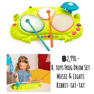 B. toys Frog Drum Set Music &amp; Lights Ribbit-tat-tat