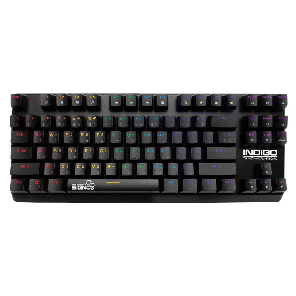 ภาพหน้าปกสินค้าโปร (TH) Signo KB-718 Indigo mini RGB Mechanical TKL Gaming Keyboard คีย์บอร์ดเกมมิ่ง แมคคานิค แลกซื้อ Signo wg900 จากร้าน ksc_officialshop บน Shopee