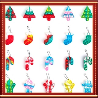 ภาพหน้าปกสินค้า1 piece Christmas Mini TIKTOK Pop it fidget toys Push bubble Foxmind Sensory Stress Relief Needs Silent ที่เกี่ยวข้อง