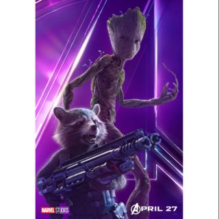 Poster Avenger marvel infinity ward (Groot&Rocket)