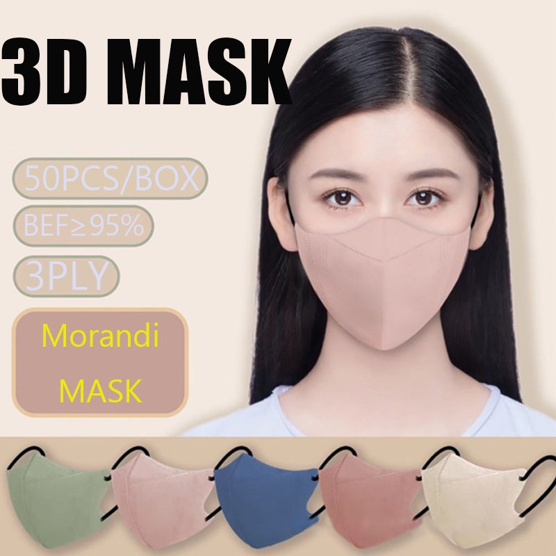 พร้อมส่ง-face-mask-3d-หน้ากากป้องกันสามมิติ-ผ้าไม่ทอระบายอากาศอ่อนโยนต่อผิว