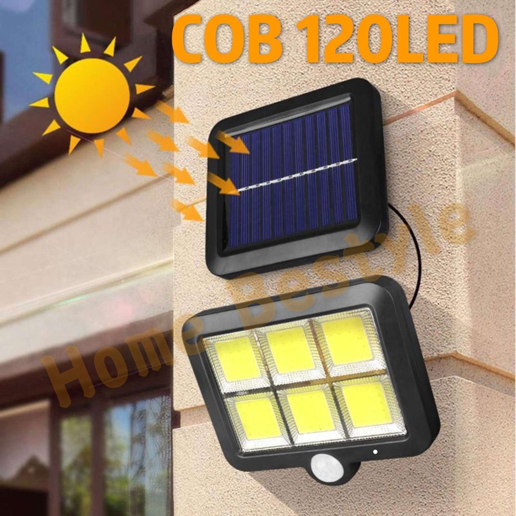 ภาพหน้าปกสินค้าไฟโซล่าเซลล์ ปรับได้ 3 โหมด แผงแบตเตอรี่โซล่าเซลล์ COB 100 LED และ COB 120 LED เซ็นเซอร์อัตโนมัติ โคมไฟ ไฟกลางแจ้ง จากร้าน bestyle_home บน Shopee