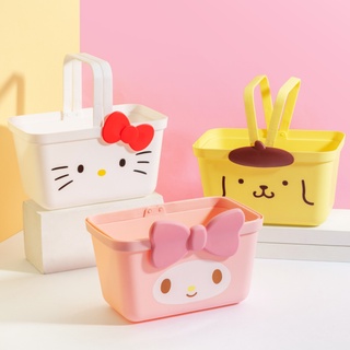 พร้อมส่ง💕 ตะกร้าใส่ของ ลายการ์ตูน ซานริโอ้ คิตตี้ เมโลดี้ Kitty Melody Basket | Bluerubystore