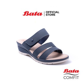 Bata Comfit บาจา คอมฟิต รองเท้าเพื่อสุขภาพ รองเท้าใส่ลำลอง สูง 2.5 นิ้ว สำหรับผู้หญิง รุ่น Zusi สีน้ำเงินเข้ม 6619903