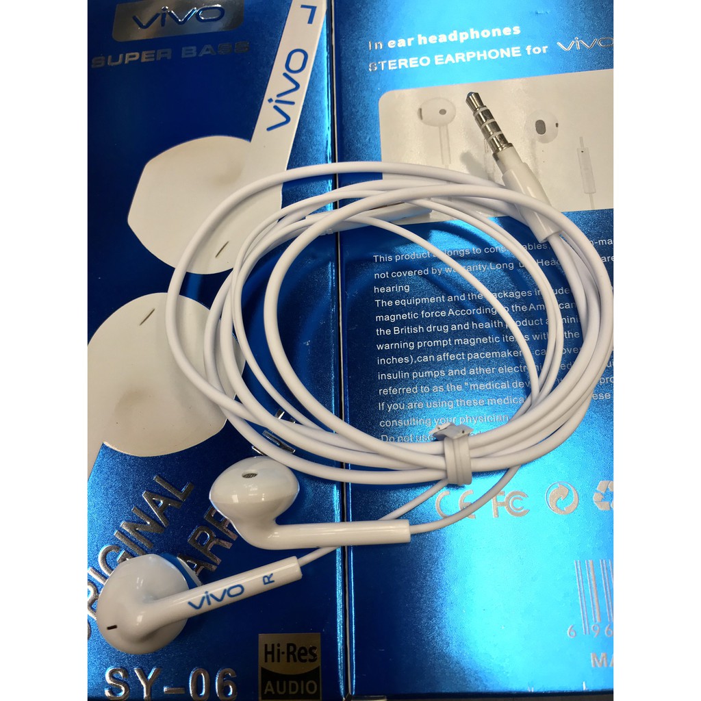 หูฟัง-vivo-รุ่น-sy-06-แบบมีสาย-คุยได้-โทรได้-เสียงเบสดีมาก-หัวแจ็ค-3-5-mm-ทั่วไป-หูฟังราคาเบา-คูณภาพดีมาก-พร้อมส่งไว