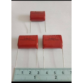 475J400V 4.7UF 400V 400V475J คาปาซิเตอร์ไมล่า4.7UF (แพ็ค5ตัว) C4.7UF 400V C 4.7UF 400V CBB22 C ไมล่าคาปาซิเตอร์