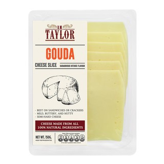 สินค้า Taylor Natural Cheese Slice 150 g.  เนเชอรัล ชีสสไลด์ ตราเทลเล่อร์ มี 4 แบบให้เลือก ขนาด 150g