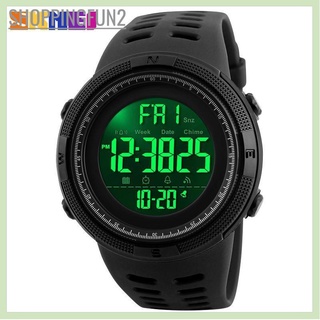 ภาพขนาดย่อของสินค้าSKMEI แฟชั่นผู้ชายดู นาฬิกาข้อมือนับถอยหลังกีฬา LED นาฬิกาดิจิตอลกันน้ำ 1251
