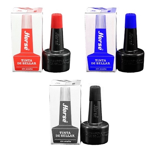 หมึกเติมแท่นประทับ สำหรับตรายาง ตราม้า Stamp Pad Refill Ink Horse (สีดำ