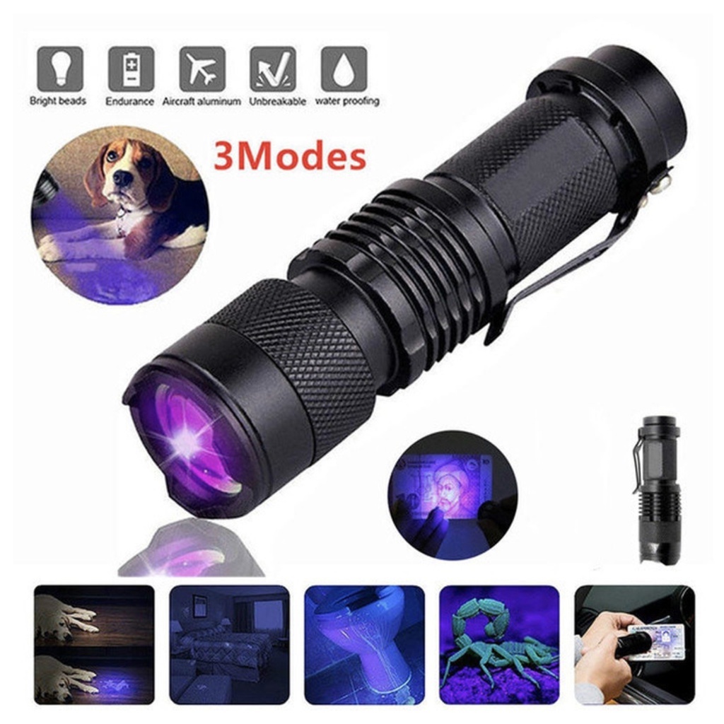395 / 365 Nm UV Ultra Violet LED Flashlight Blacklight Inspection Lamp Torch Hot 5eb3c7dd913cb203173cee1b