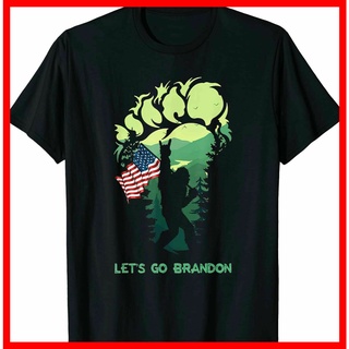 เสื้อยืดผ้าฝ้ายพิมพ์ลายขายดี ขายดี เสื้อยืดลําลอง แขนสั้น พิมพ์ลายธงอเมริกัน LetS Goon Bigfoot สําหรับผู้ชาย
