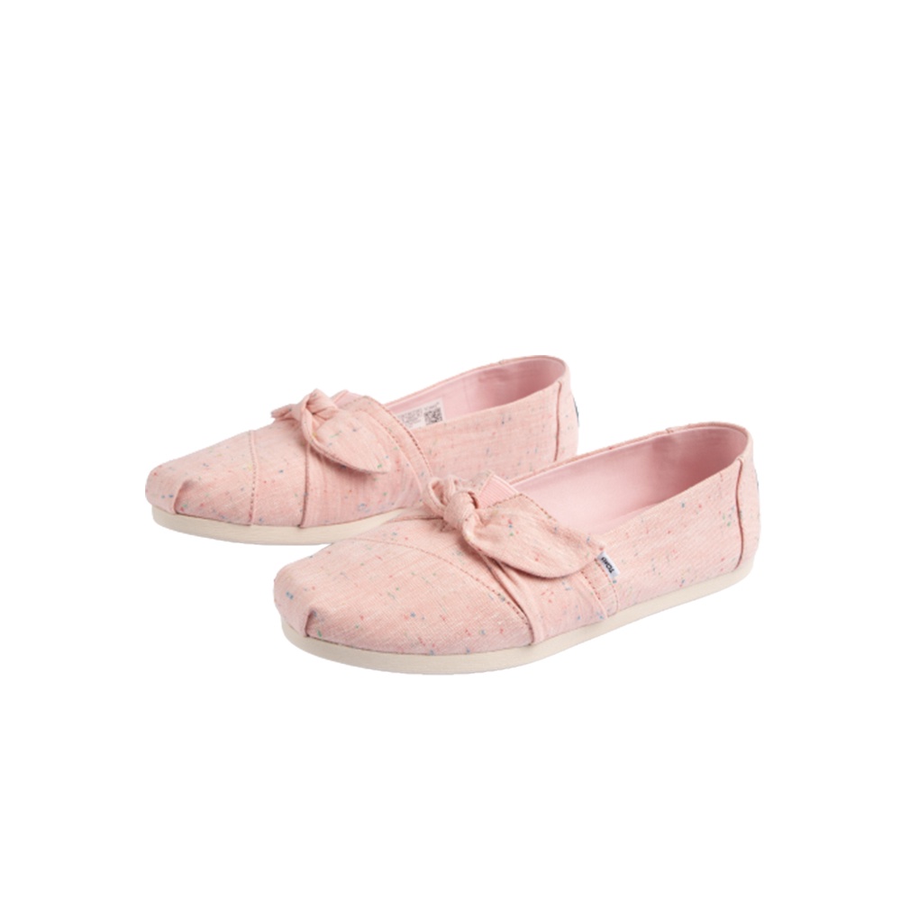 ภาพสินค้าTOMS รองเท้าลำลองผู้หญิง แบบสลิปออน (Slip on) รุ่น Alpargata Seasonal Chalky Pink Speckled Linen Bow (A) รองเท้าลิขสิทธิ์แท้ จากร้าน toms_officialshop บน Shopee ภาพที่ 2