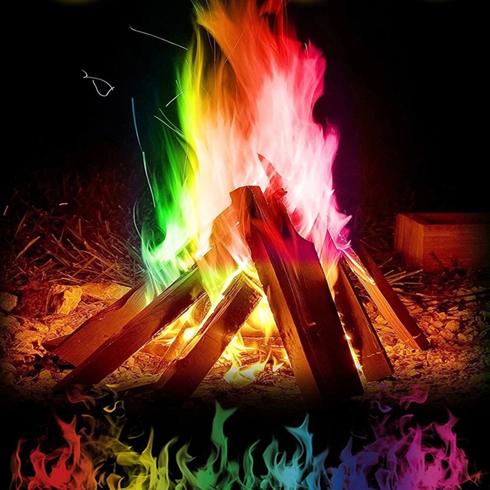 Magic fire ผงเปลวไฟ หลากสี ซองไพโรเทคนิค เทคนิคมายากล | Shopee Thailand