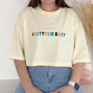 เสื้อครอป cotton ลายน่ารักพร้อมส่ง