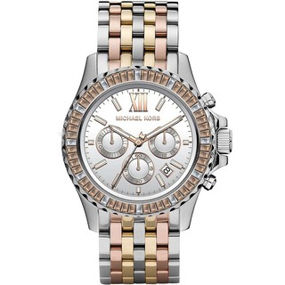 Michael kors MK5876 Everest White Chrono Dial Tri-Tone BraceletWomen Watch