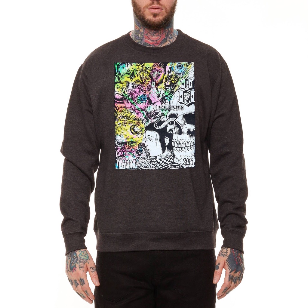 เสื้อยืดแขนยาว-rebel8-x-mishka-gates-of-hell-charcoal-crew-neck-sweatshirt