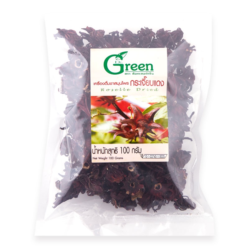 ด็อกเตอร์กรีน เครื่องดื่มชาสมุนไพร กระเจี๊ยบแดง 100 กรัม/Dr.Green