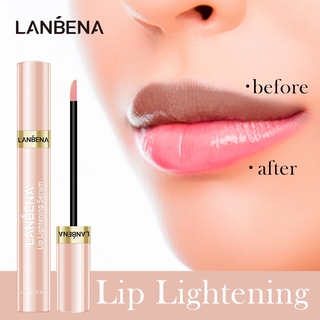 LANBENA ลิปเซรั่มบำรุงเพิ่มปากชมพู สำหรับปากดำ หมองคล้ำ ช่วยให้ริมฝีปากเรียบเนียนชมพูยิ่งขึ้น Lip Lightening Serum