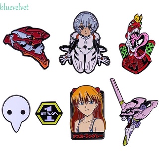 Bluevelvet เข็มกลัดโลหะ Evangelion รูปการ์ตูนอนิเมะ Asuka Ayanami Rei สําหรับตกแต่งกระเป๋าเป้สะพายหลัง