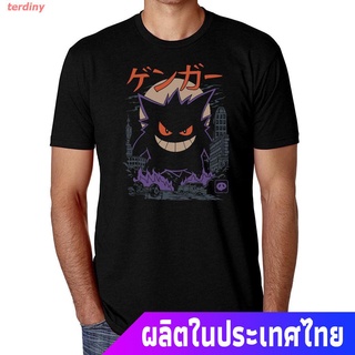 terdiny โปเกมอนเสื้อยืดลำลอง Diy Men T Shirt Plus Size Gengar Kaiju Japan Style Pokemon Tees Mens Comedy Tees Cotton Bl