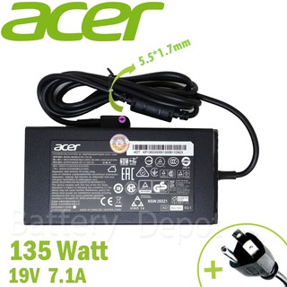 Acer Adapter ของแท้ Acer Aspire 7 A715-71G, A715-72, A715-72G, A715-74G / Aspire VX15, VX5-591G 135W 5.5 สายชาร์จ Acer