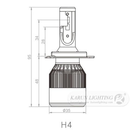 ไฟหน้าled-ไฟหน้ารถยนต์-led-c6-หลอด-h4