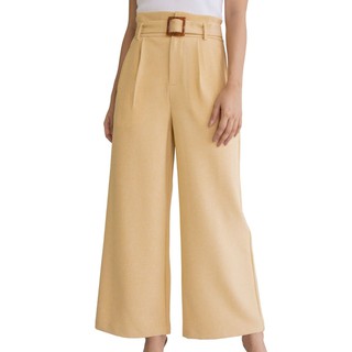 CALLA CREATIV  กางเกงขายาว ผู้หญิง + เข็มขัด สีเหลือง Jenna Pants - Yellow