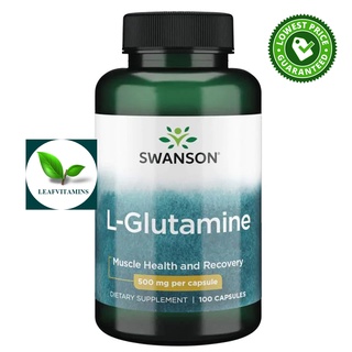 ภาพหน้าปกสินค้าSwanson Premium- L-Glutamine - 500 mg./100 Capsules ที่เกี่ยวข้อง