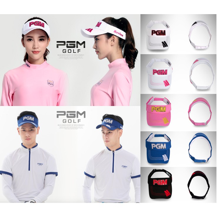 หมวกเปิด-pgm-สีน้ำเงิน-สีชมพู-สีขาวปักดำ-สีขาวปักชมพู-สีดำ-mz004