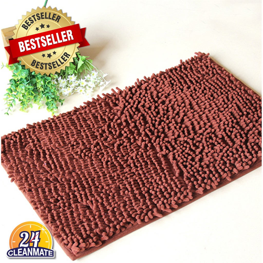 พรมไมโครไฟเบอร์-สีน้ำตาล-40-x-60-cm