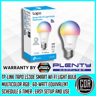 TP-Link Tapo Smart Wi-Fi Light Bulb RGB หลอดไฟอัจฉริยะ เปลี่ยนสีได้ ผ่านแอพ สั่งการด้วยเสียงได้ รุ่น L530E ขั้ว E2