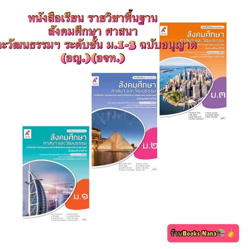 หนังสือเรียน-รายวิชาพื้นฐาน-สังคมศึกษา-ศาสนา-และวัฒนธรรมฯ-ระดับชั้น-ม-1-3-ฉบับอนุญาต-อญ