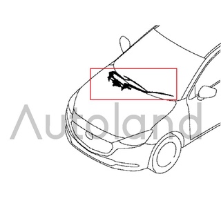 (ของแท้) ใบปัดน้ำฝนมาสด้า ข้างขวา ใช้กับ Mazda2 SKYACTIV รุ่นปี 2014-รุ่นปีปัจจุบัน (DJ/DL)