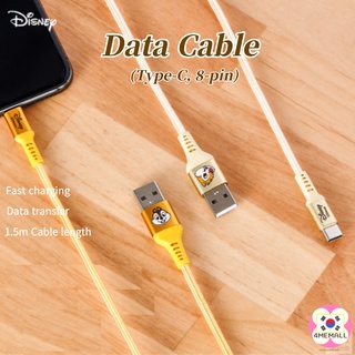 [Daiso Korea] Disney Chip and Dale Fast Charging, Data Cable (Type-C, 8-pin)