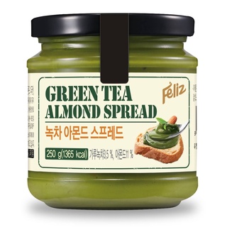ราคาและรีวิว🌱Feliz Green Tea Almond Milk Spread🇰🇷 [250 g.] :: แยมชาเขียวผสมแอลมอนด์จากเกาหลีแสนอร่อย🇰🇷